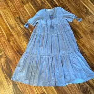 Womens size Small, baby blue flowy dress.